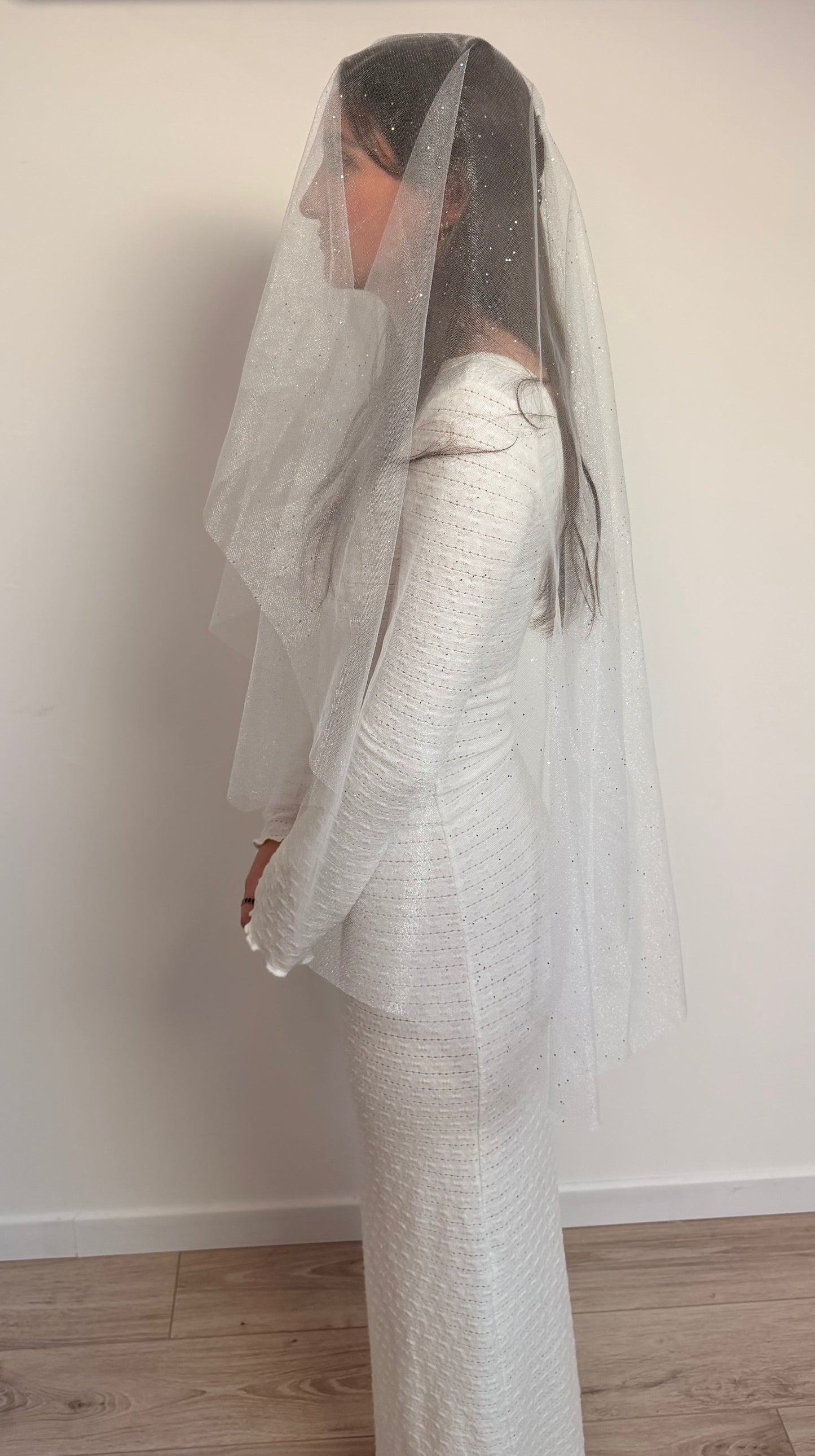 Voile court à paillettes