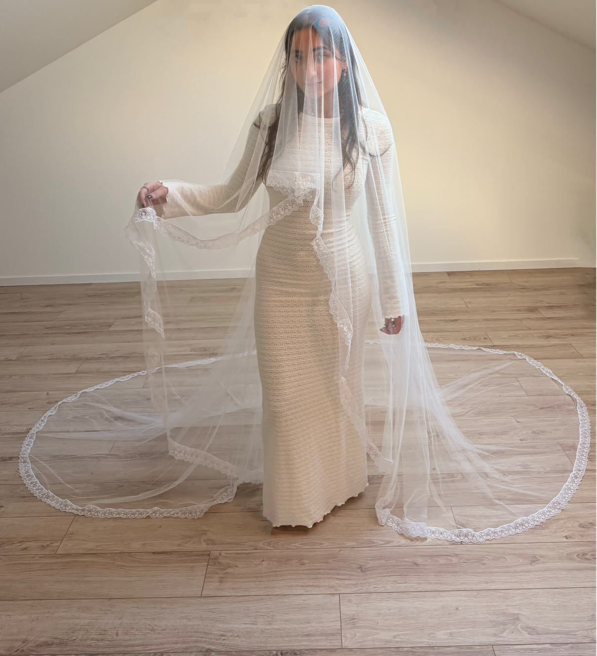 Voile de 3,10m  à dentelle