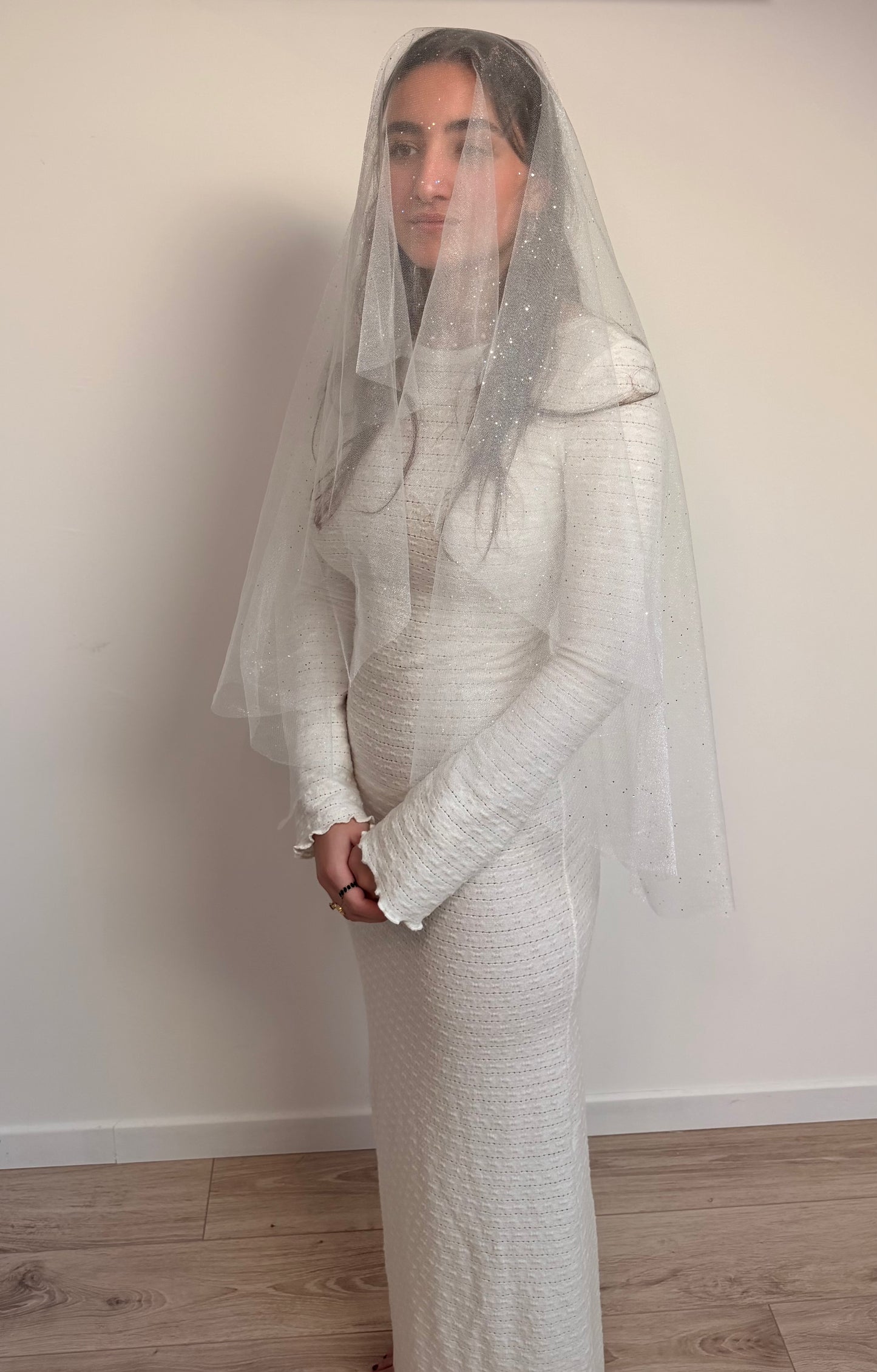 Voile court à paillettes